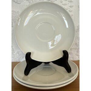 Centura By Corning White Saucers Set Of 3 Vintage 6”W 1960s-1980s VGUC